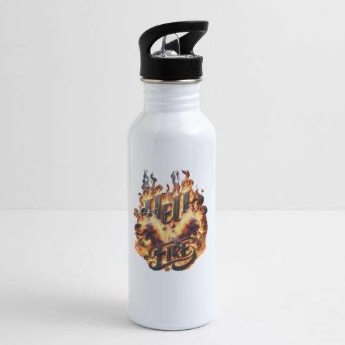 Hell Fire: Demonic Skulls Burn in Eternal Flames - 20 oz Water Bottle