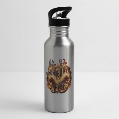 Hell Fire: Demonic Skulls Burn in Eternal Flames - 20 oz Water Bottle