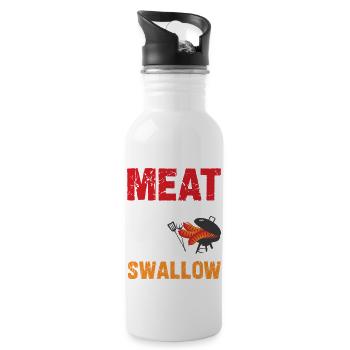 Mouth Swallow Funny Sleeve - 20 oz Water Bottle - white - Right
