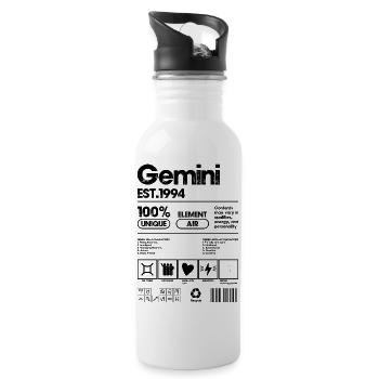 Midnight Minimal Emblem - 20 oz Water Bottle - white - Right