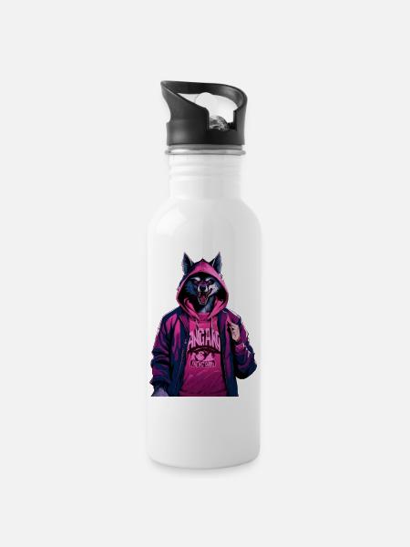 Wolfman - 20 oz Water Bottle - white