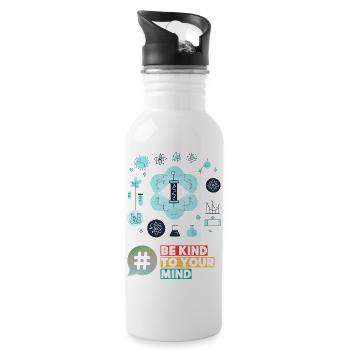Be Kind to Your Mind: Scientific Calm - 20 oz Water Bottle - white - Right