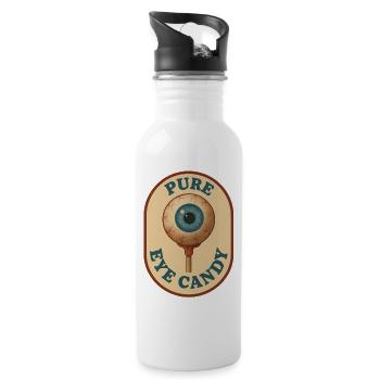 Pure Eye Candy – Creepy Eyeball - 20 oz Water Bottle - white - Right