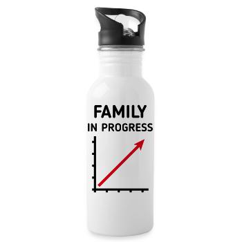Family In Progress (Pregnant, Parents, POS Red 2C) - 20 oz Water Bottle - white - Right