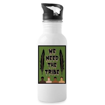WE NEED THE TRIBE - 20 oz Water Bottle - white - Right