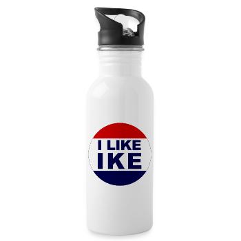 I Like Ike President Eisenhower - 20 oz Water Bottle - white - Right
