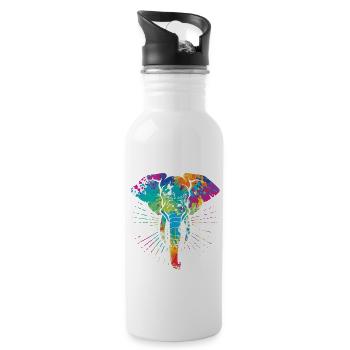 Elephant - 20 oz Water Bottle - white - Right