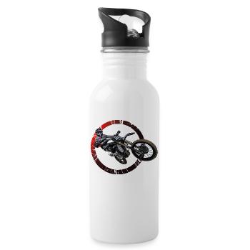 Motocross - 20 oz Water Bottle - white - Right