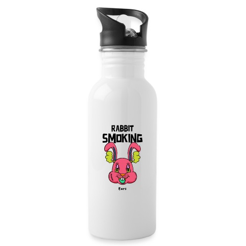 Rabbit Smoking Ears. - 20 oz Water Bottle