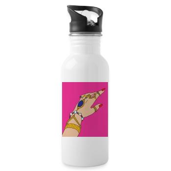 Colorful Retro Diamonds - 20 oz Water Bottle - white - Right