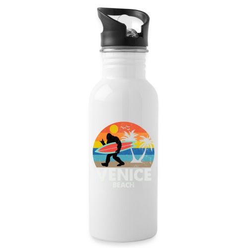 California Bigfoot Surfer Rock and Roll - 20 oz Water Bottle