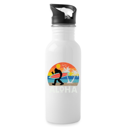 Hawaii Bigfoot Surfer Rock and Roll - 20 oz Water Bottle