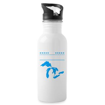 The Great Lakes Shark Free And Unsalted - 20 oz Water Bottle - white - Right