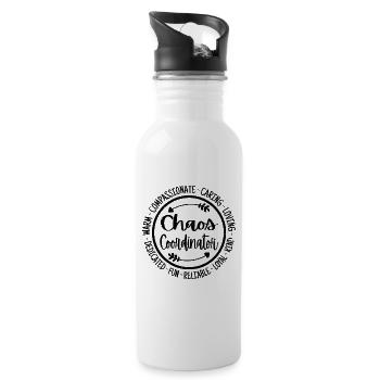 Chaos Coordinator Vintage Gift - 20 oz Water Bottle - white - Right