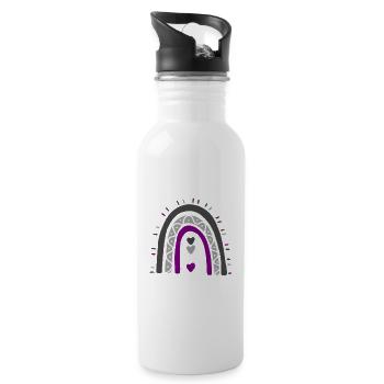 Diversity Ace Pride Boho Rainbow - 20 oz Water Bottle - white - Right