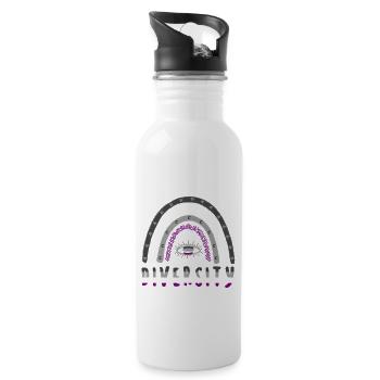 Boho Rainbow Diversity Ace Pride - 20 oz Water Bottle - white - Right