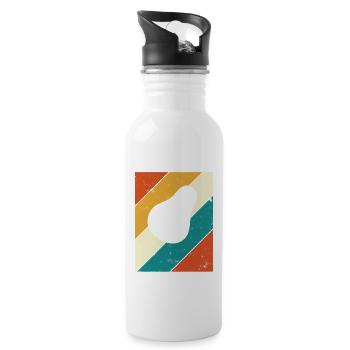 Avocado Vegan Lover Retro Veggie Diet Gift idea - 20 oz Water Bottle - white - Right