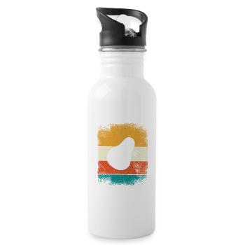 Avocado Vegan Lover Retro Veggie Diet Gift idea - 20 oz Water Bottle - white - Right
