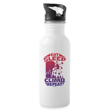 Climbing mountain Alps Nature Climbing Sports Gift - 20 oz Water Bottle - white - Right