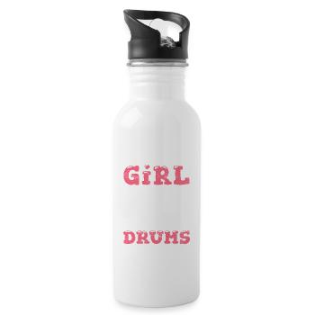 Just A Girl Who Loves Drums Percussion Band Funny - 20 oz Water Bottle - white - Right