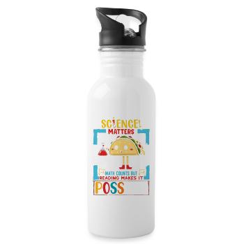 Science math matters counts - 20 oz Water Bottle - white - Right