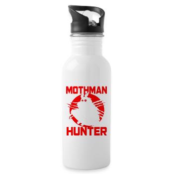Cryptozoologist Cryptid Folklore Funny Mothman - 20 oz Water Bottle - white - Right