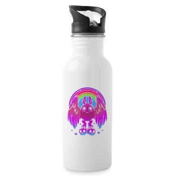 Pastel Gothic Rainbow Mothman - 20 oz Water Bottle - white - Right