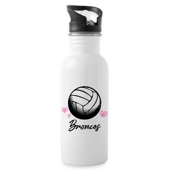 Broncos Volleyball Ball Sport - 20 oz Water Bottle - white - Right