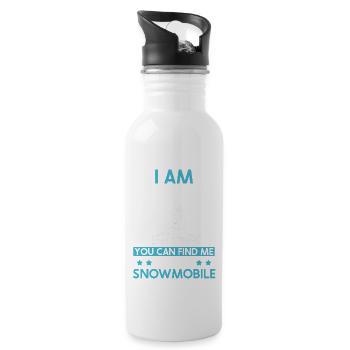 I Am Retired You Can Find Me On My Snowmobile - 20 oz Water Bottle - white - Right