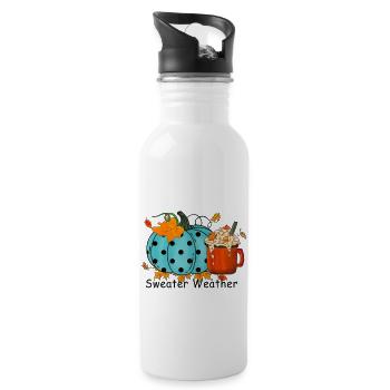 Weather Pumpkin Spice - 20 oz Water Bottle - white - Right