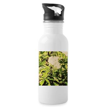 Autumn is coming flowers green orange yellow blue - 20 oz Water Bottle - white - Right