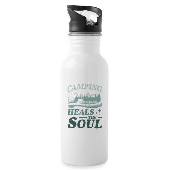 Camping heals the soul - 20 oz Water Bottle - white - Right