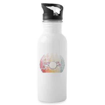 Drums Drummer Band Drumset Retro Percussion Drums - 20 oz Water Bottle - white - Right