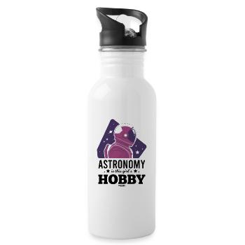 Astronomy Is This Girls Hobby - 20 oz Water Bottle - white - Right