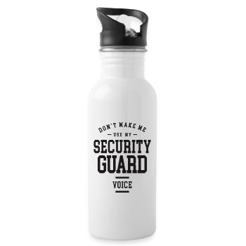 Security Guard Job Occupation - 20 oz Water Bottle - white - Right