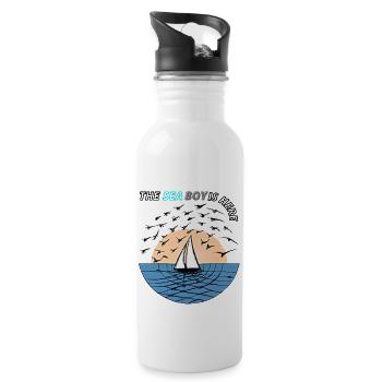 THE SEA BOY IS HERE - 20 oz Water Bottle - white - Right