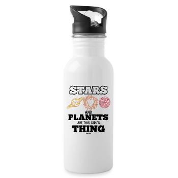 Sun Moon Planet Star Girls - 20 oz Water Bottle - white - Right