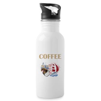 I Like My Coffee Black History Teacher Education - 20 oz Water Bottle - white - Right