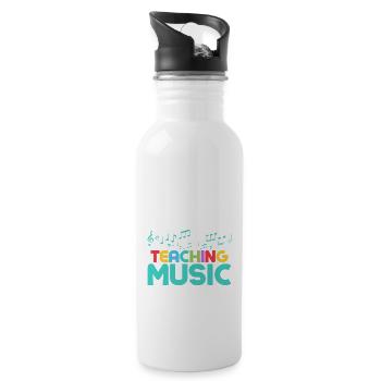 Life Is Great Teaching Music Makes It Better Schoo - 20 oz Water Bottle - white - Right