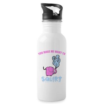 You make me want to squirt - 20 oz Water Bottle - white - Right