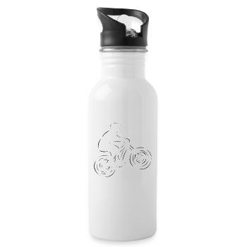 motocross - 20 oz Water Bottle - white - Right