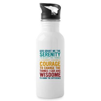 GOD GRANT ME THE SERENITY - 20 oz Water Bottle - white - Right