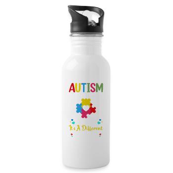 Autism humor - 20 oz Water Bottle - white - Right