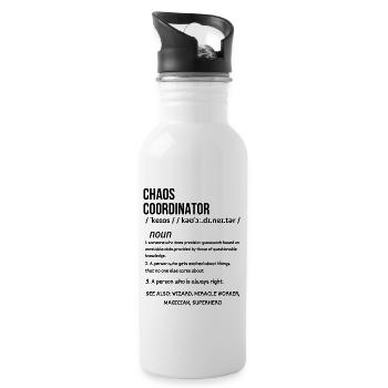 Chaos Coordinator Definition - 20 oz Water Bottle - white - Right