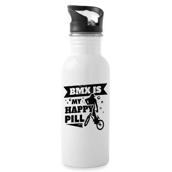 BMX bike mountain bike - 20 oz Water Bottle - white - Right