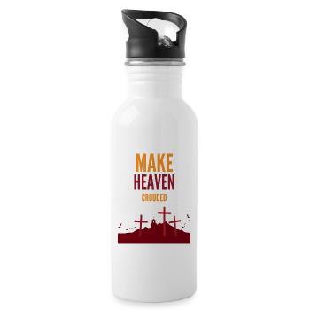 make heaven crouded - 20 oz Water Bottle - white - Right