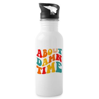 About Damn Time - 20 oz Water Bottle - white - Right