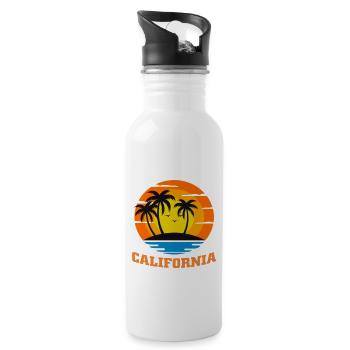 california - 20 oz Water Bottle - white - Right