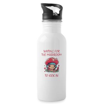 Waiting for the mushroom to kick in - 20 oz Water Bottle - white - Right