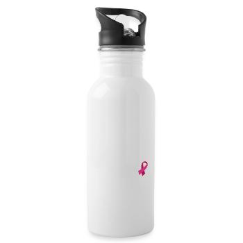Breast Cancer Support Family Women Breast Cancer - 20 oz Water Bottle - white - Right